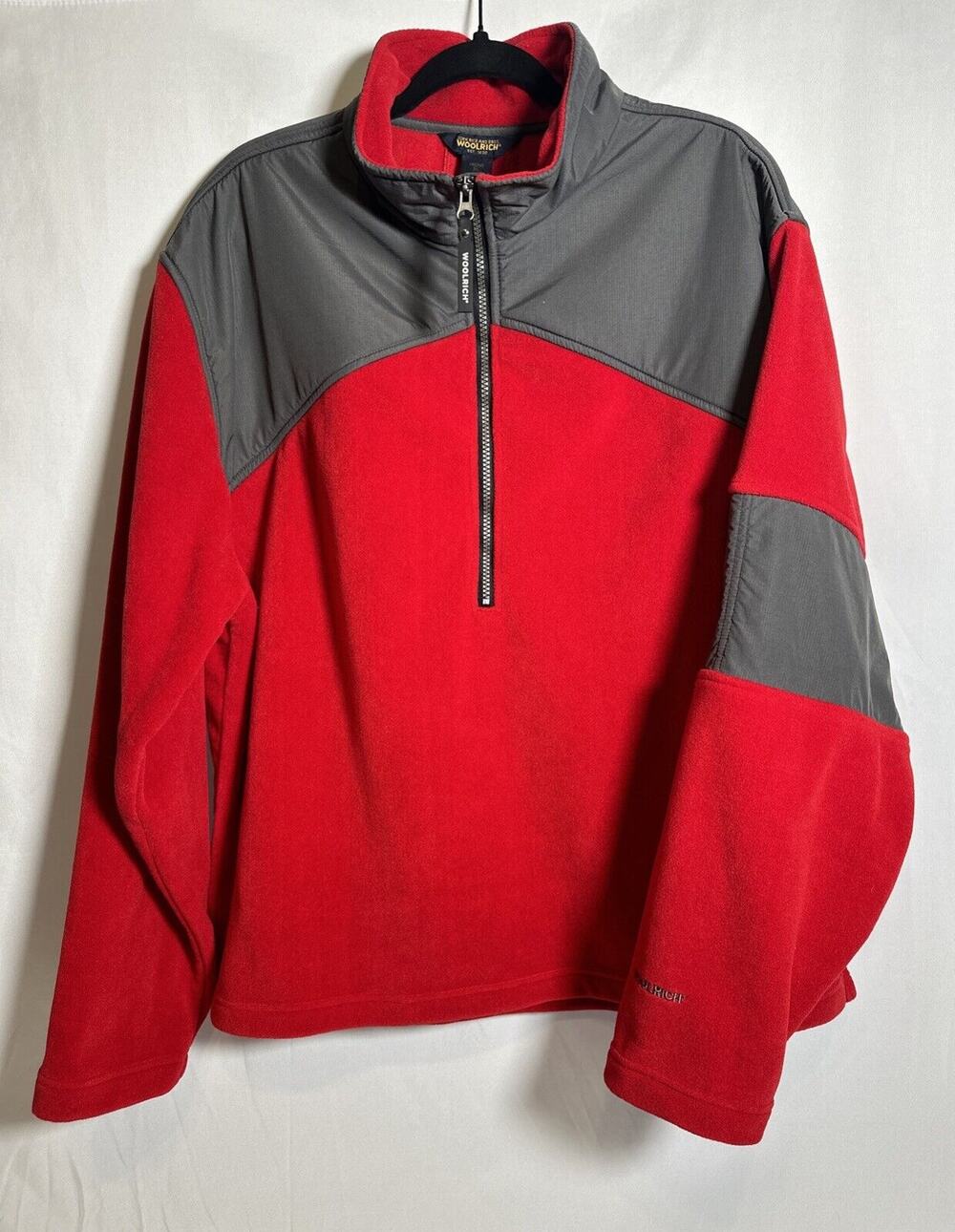 VTG Woolrich John Rich and Bros Mens Fleece Full Zip Jacket Men’s XL Red